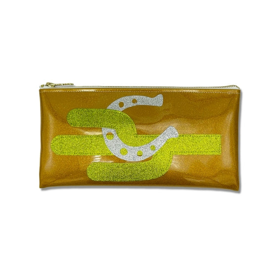 Cactus Horseshoe Glitter Clutch