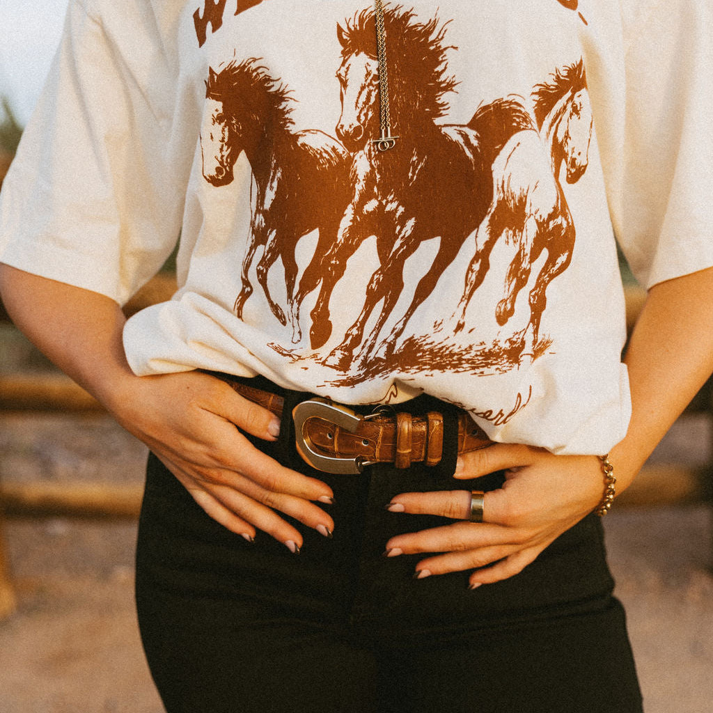 High Stakes Horseshoe Belt- Saddle - Western & Co.
