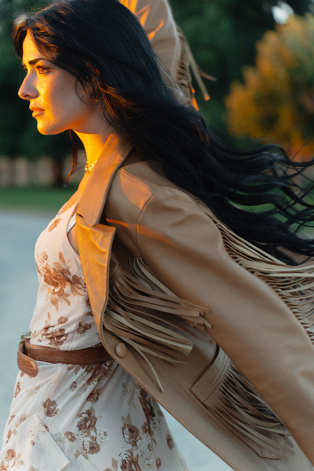 Fringe With Benefits Blazer - Buckskin