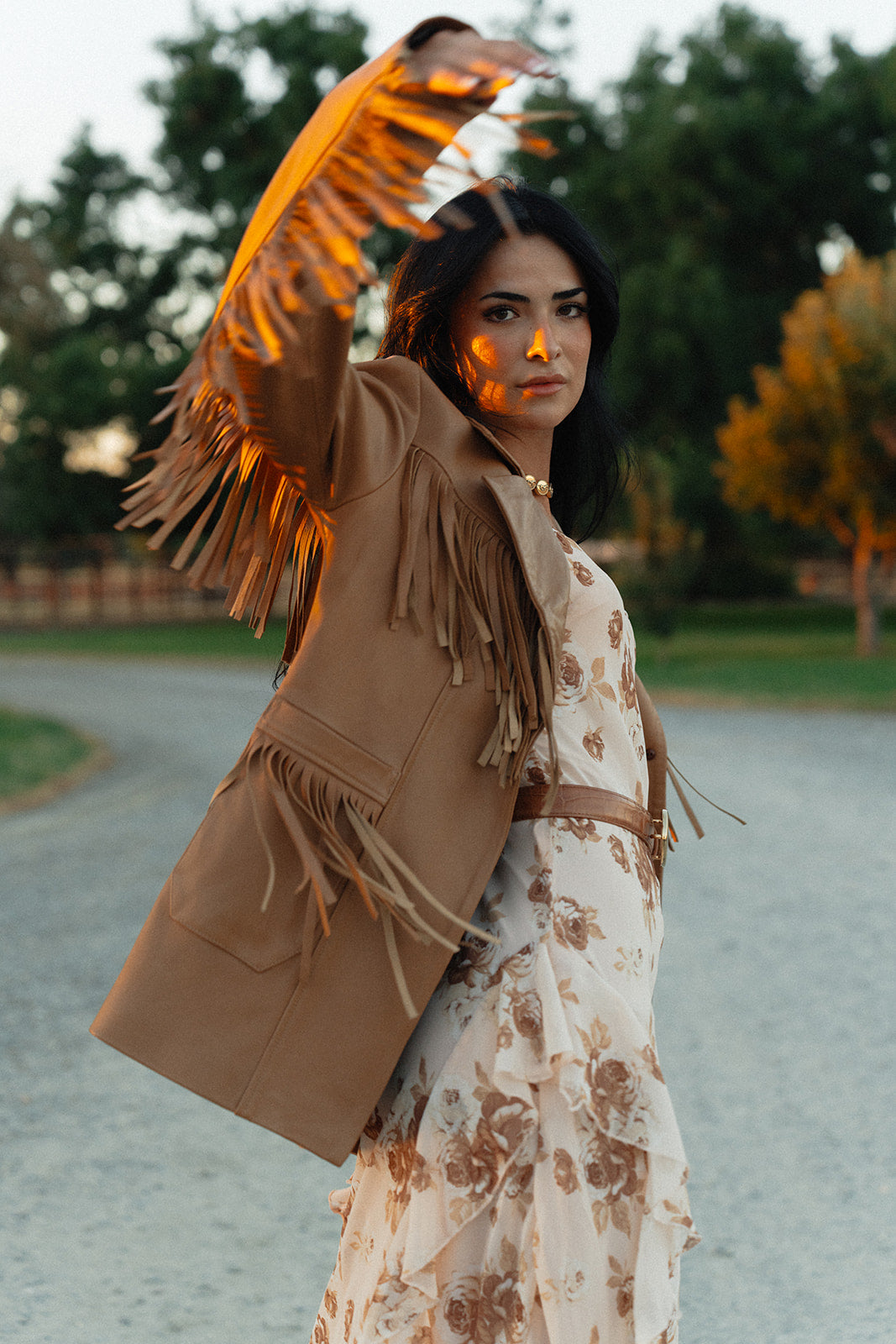 Fringe With Benefits Blazer - Buckskin