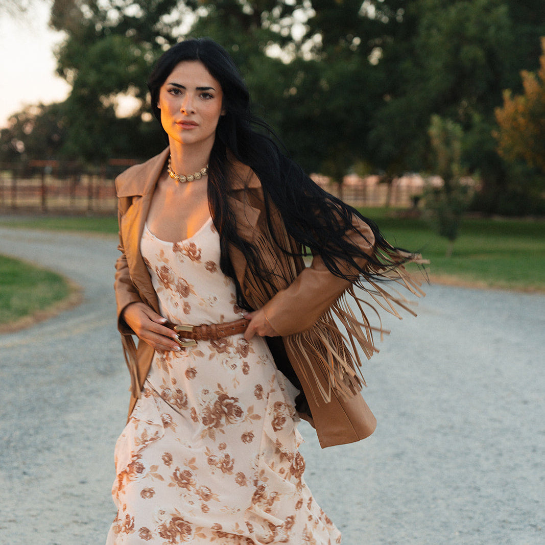 Fringe With Benefits Blazer - Buckskin