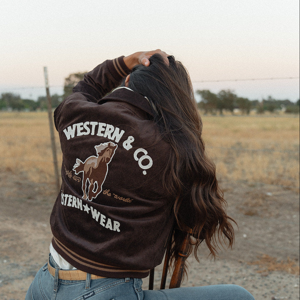 Western & Co. Branded Corduroy Bomber