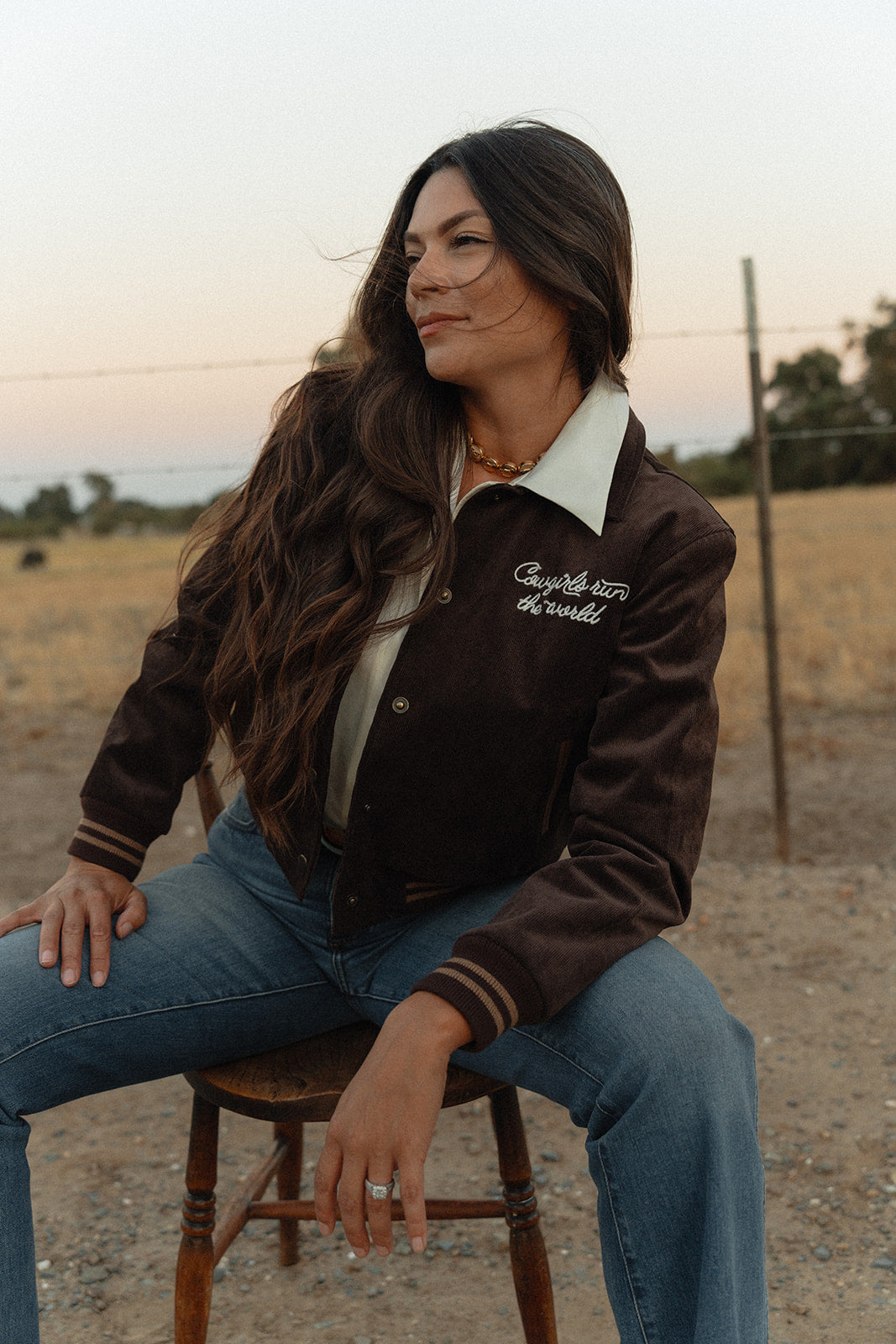 Western & Co. Branded Corduroy Bomber