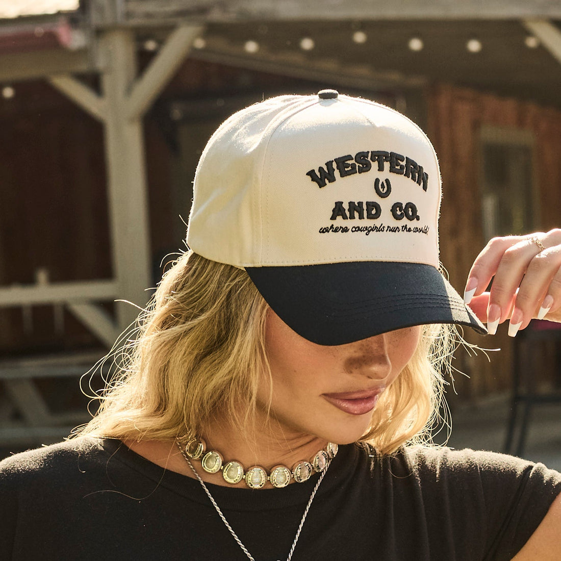 Horseshoe Medallion Necklace- Silver