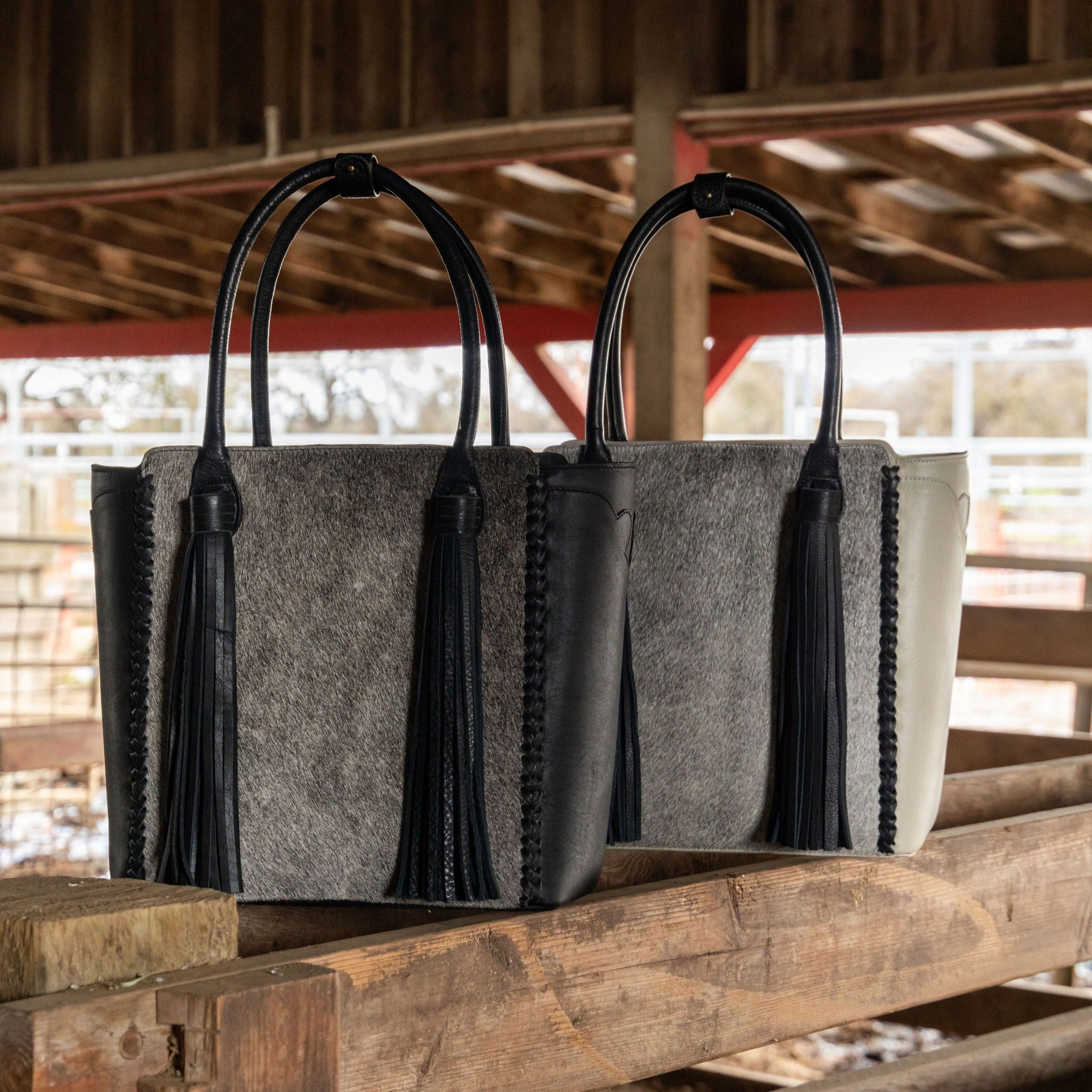 Uptown Tassel Tote - Black– Western & Co.