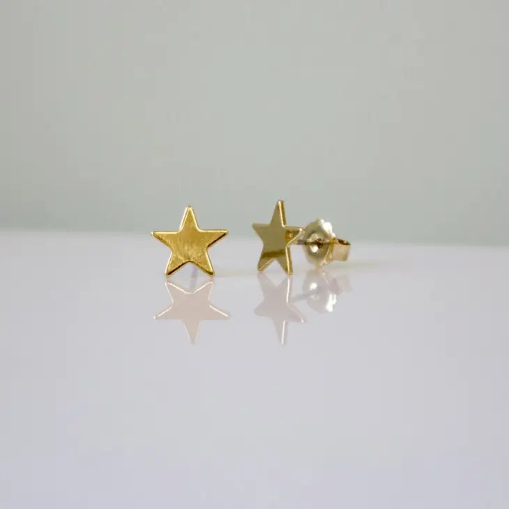 Star Gold Stud Earrings